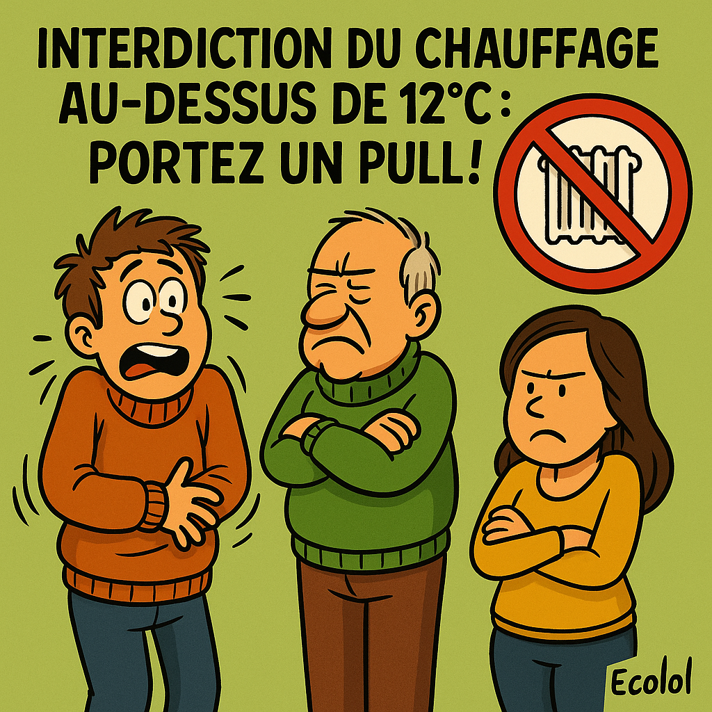 Interdiction du chauffage au-dessus de 12°C : portez un pull !